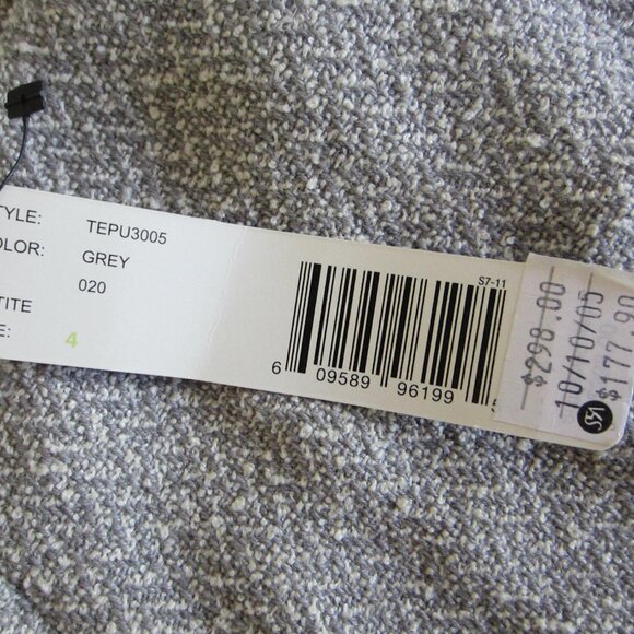 NWT $298 – LINDA ALLARD ELLEN TRACY Gray Woven ZigZag Wide-Leg Slacks / Pants 4P - Picture 2 of 8